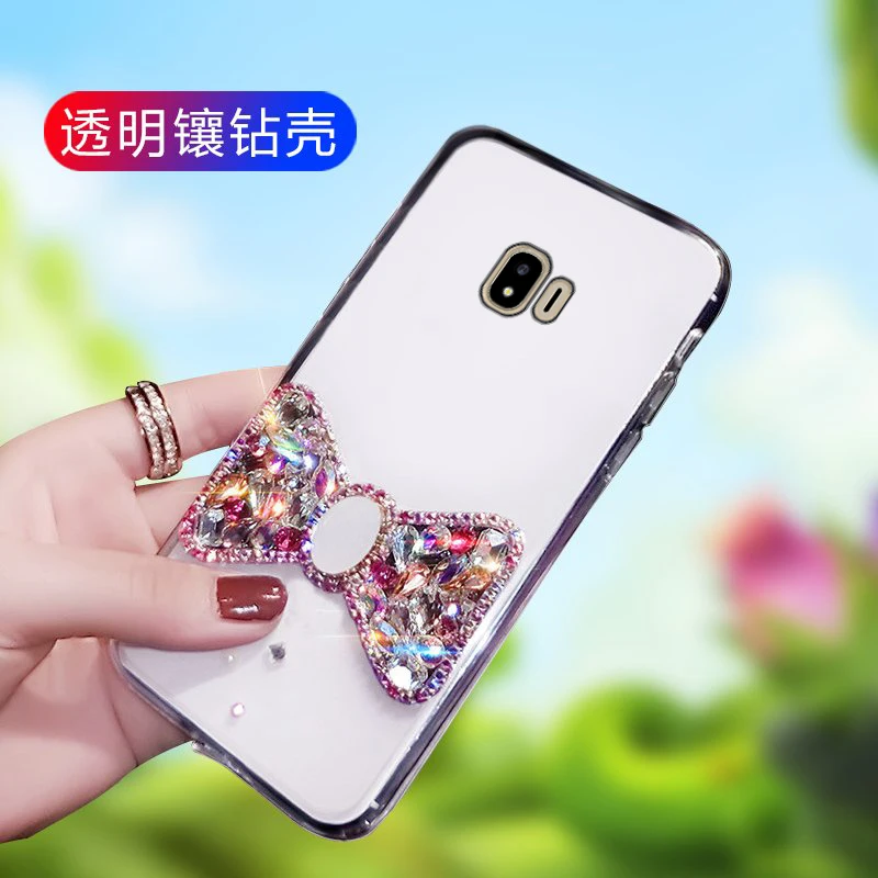 Для samsung J4 2018 прозрачный алмаз лук женский чехол для телефона класса люкс