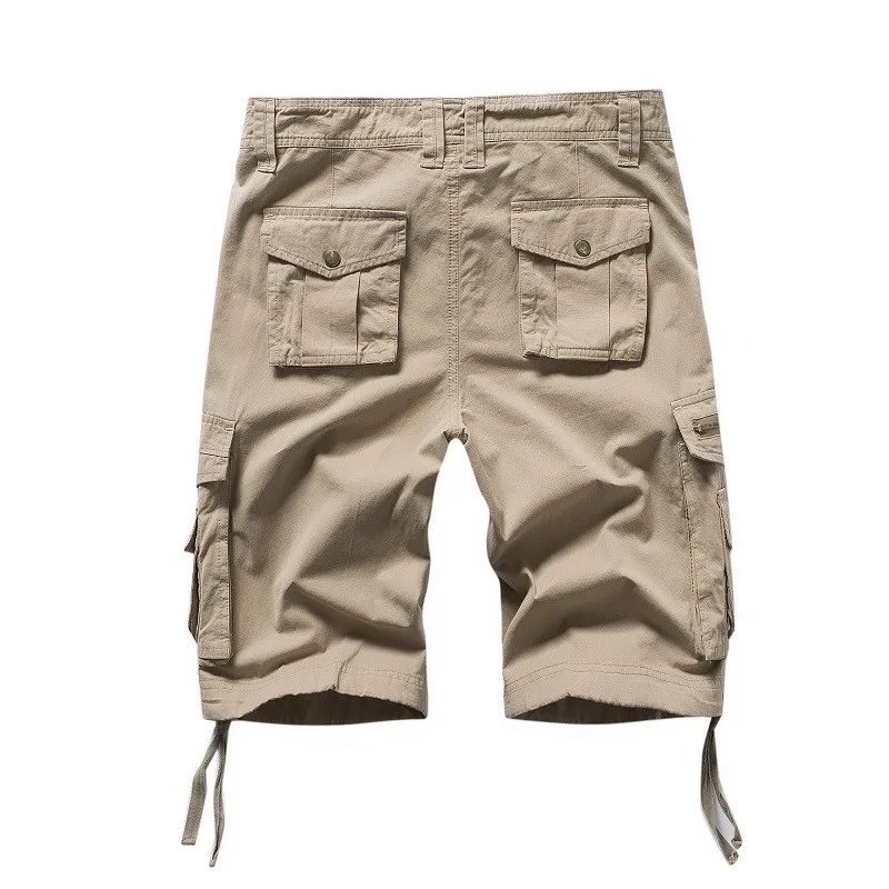 Fashsiualy бермуды masculina мужские повседневные однотонные пляжные рабочие штаны с карманами Брюки карго шорты мужские