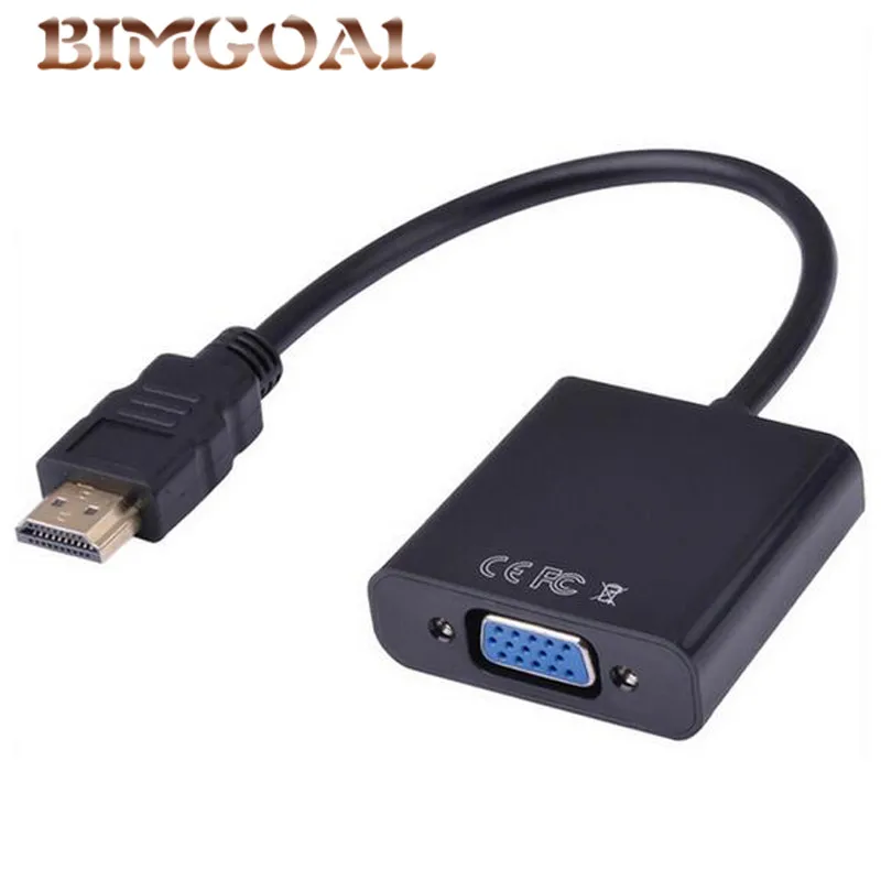 Высокое качество HDMI к VGA адаптер Мужской Famale конвертер 1080P цифровой аналоговому