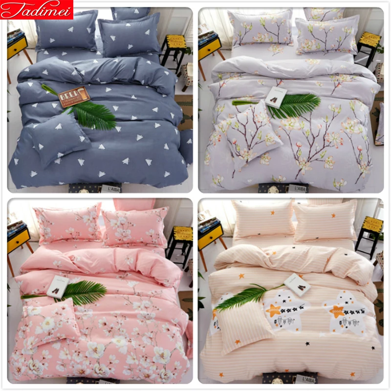 Детское постельное белье 4 шт. Комплект постельного белья двойной двуспальный