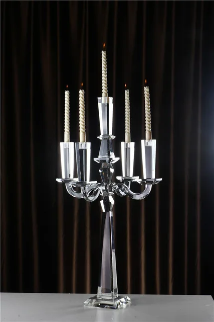 

European classical crystal candlestick, wedding decoration home party gifts essential. Bulk purchase more affordable