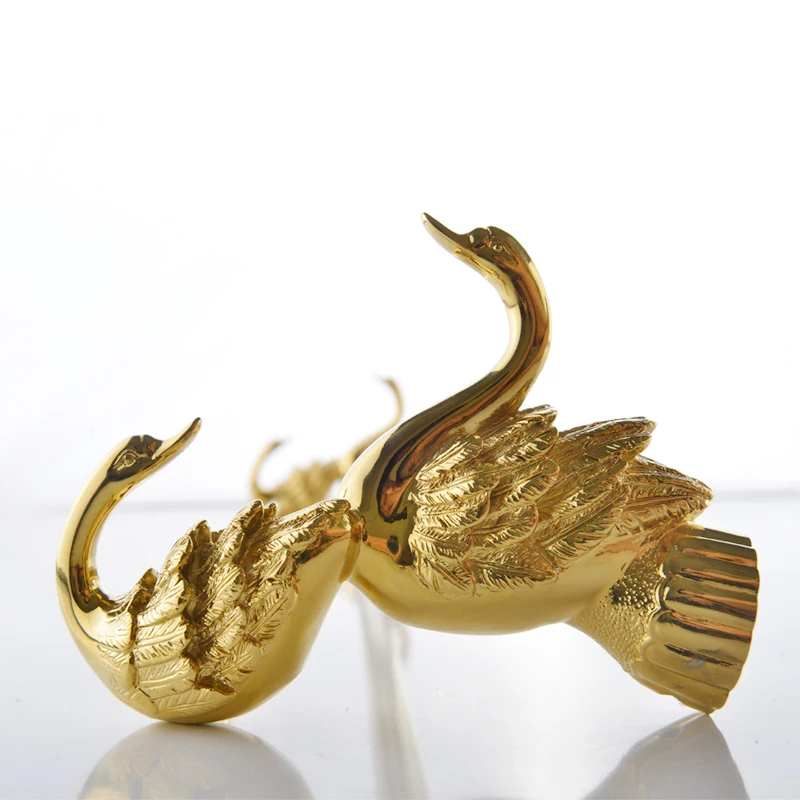 Цинковый сплав золотой двойной Лебедь полотенце бар стиральная комната стойка