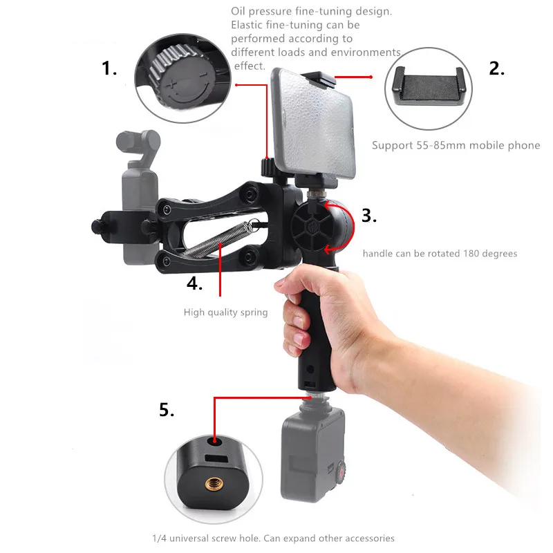 Osmo Карманная камера палка для селфи амортизирующий стабилизатор для dji osmo Карманный карданный камеры аксессуары