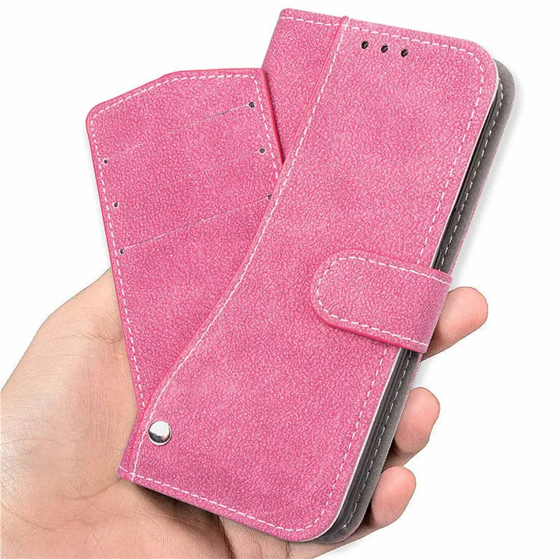 Кожаная сумка для samsung S10, S10e, S9, S8 plus, S7, Note 10, 9, 8, чехол-кошелек, матовая откидная крышка для iPhone 11 Pro, XS Max, X, XR, 7, 6s
