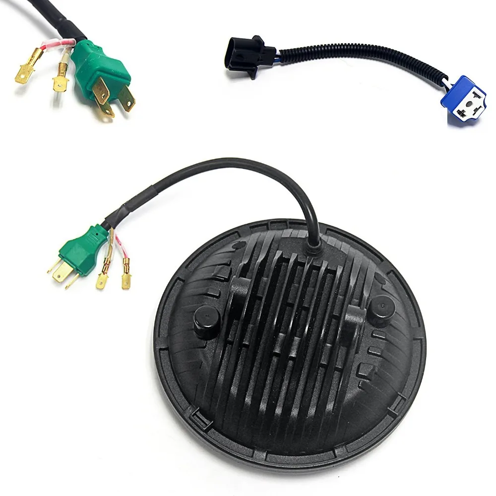 SOLICHT 7 дюймов 80 Вт круглый светодиодный задний фонарь/желтый/белый полумесяц DRL