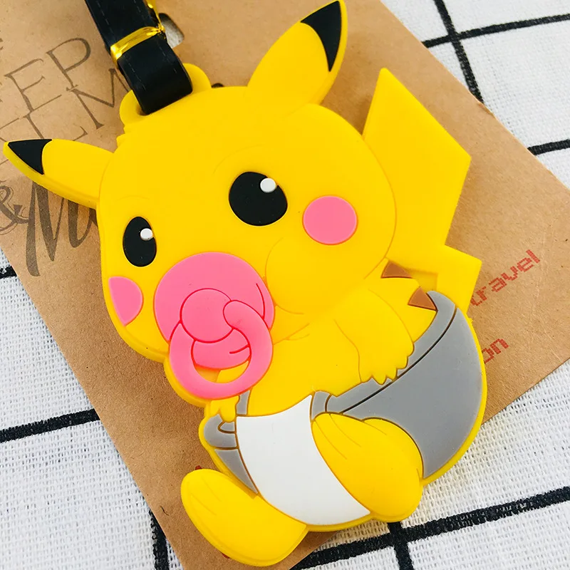 Аниме Покемон брелок ПВХ мужской брелок Пикачу Poke Ball багажная бирка ребенок посадочный талон милый забавный мультфильм женский брелок подарок