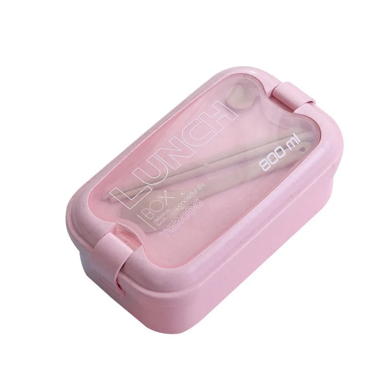 Модный из пшеничной соломы Ланч бокс водонепроницаемый микроволновый Бенто