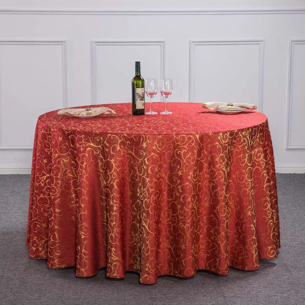 10 шт. Европейский Золотой лист круглый стол ткань для гостиницы Банкет Ресторан