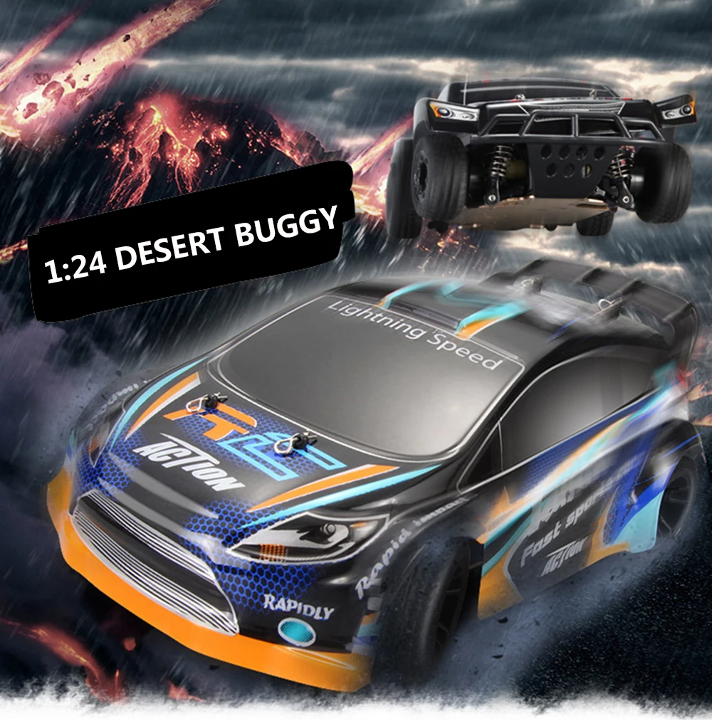 WL A252 1:24 Электрический 4x4 диска удаленного управления автомобилем 2,4G гонки планирования пустыне off-дороге Дрифт скорость автомобиля 35 км сплава материал радиоуправляемые машины машинки на пульте управления