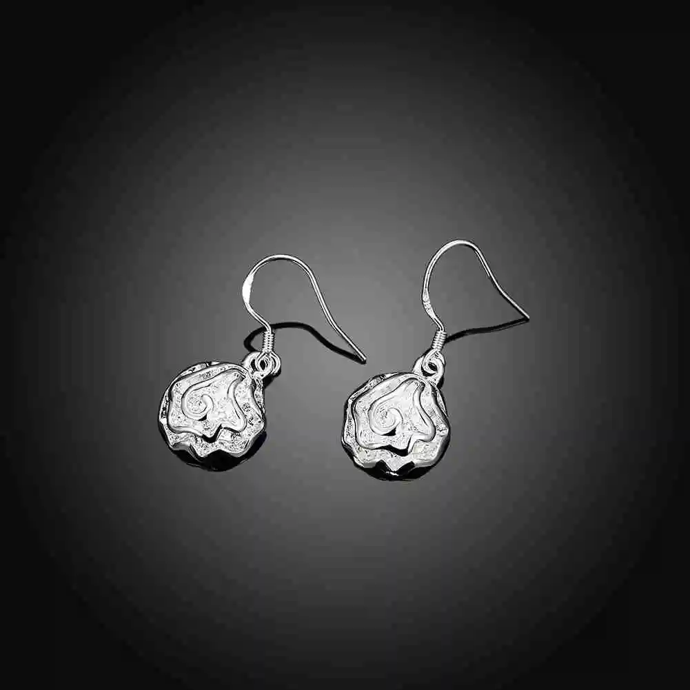 Простые Модные Стильные посеребренные модные розовые серьги ювелирные мужские