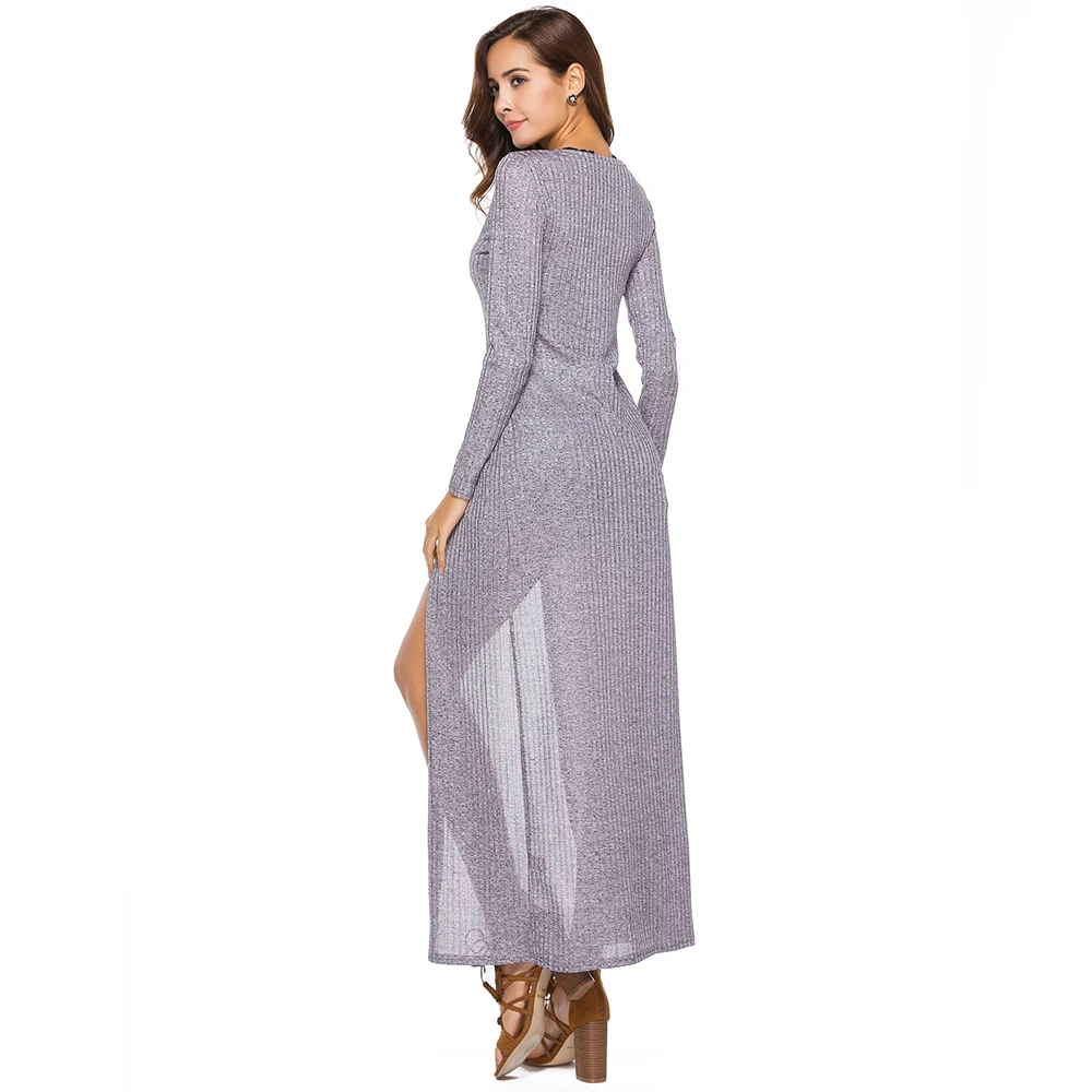 Khale Yose Autumn 2018 Long Elastic Cardigan Loose Sleeve Cardigans Sweater Women Knitted Jumper Big Size Coat Outerwear |