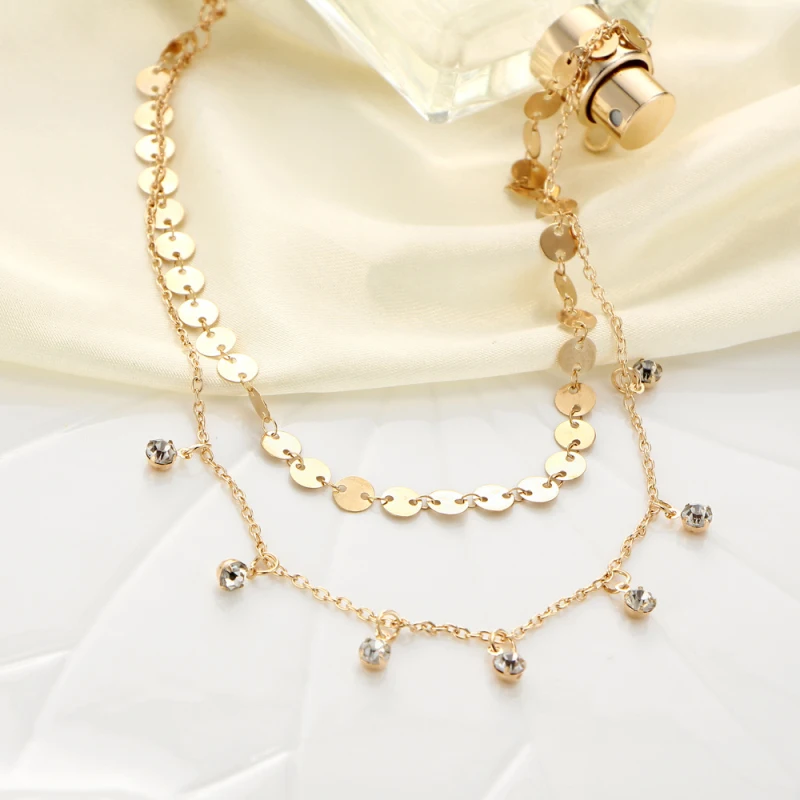 Boho Ожерелье s для женщин Винтажная золотая цепочка с блестками кактус эффектное многослойное колье Подвеска богемское короткое ожерелье ювелирные изделия