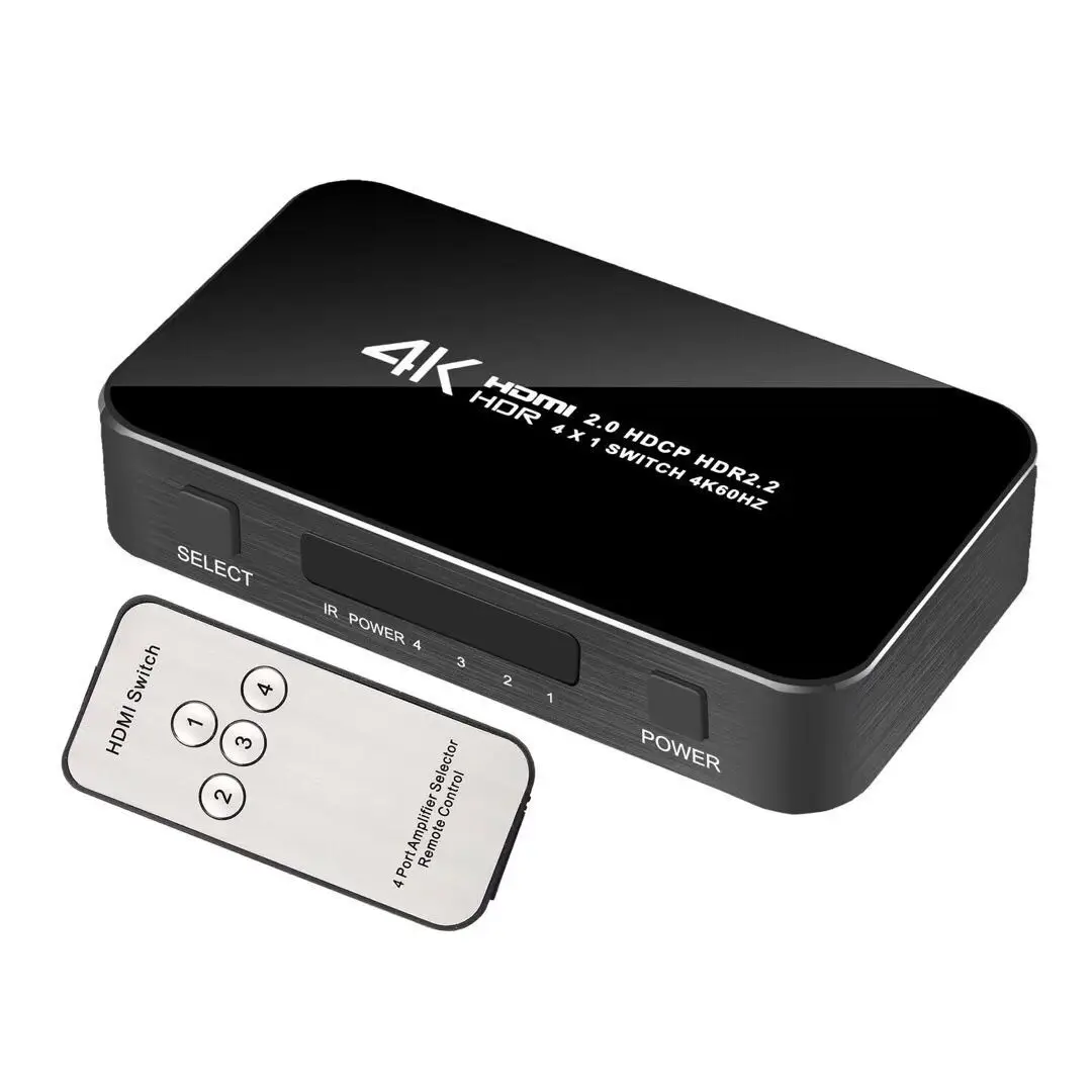 UHD HDMI 2,0 коммутатор 4K Коммутатор HDMI 4 в 1 выход 3840X2160 P/60 Гц HDCP 2,2 1080P для PS4 pro DVD ноутбука ПК