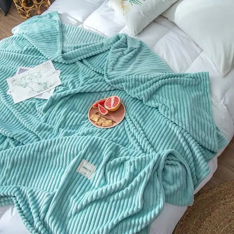 Фланелевое Флисовое одеяло толстые мягкие дорожные одеяла одноцветное