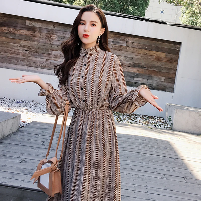 Trytree/летнее осеннее повседневное однобортное платье рубашка шелковистые женские