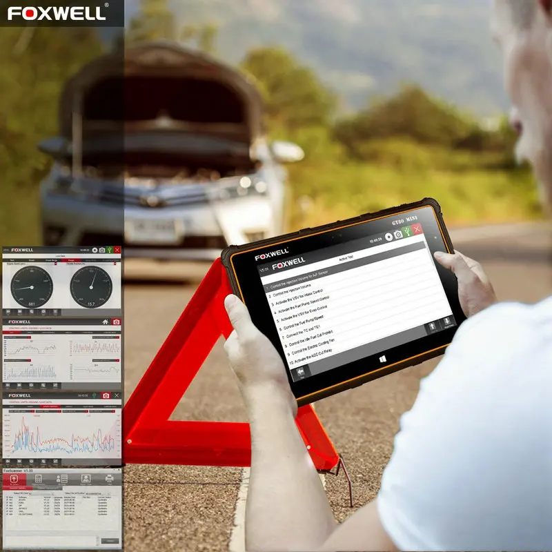 БД OBD2 инструмент диагностики Foxwell GT80 мини 8 &quotЖК дисплей Экран ABS воздушная