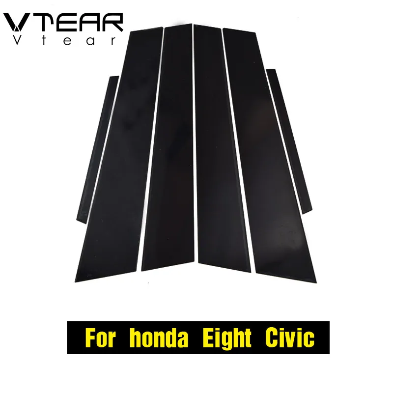 Vtear для Honda Civic 10 аксессуары автомобильное Окно B C стикер на столб отделка пленка