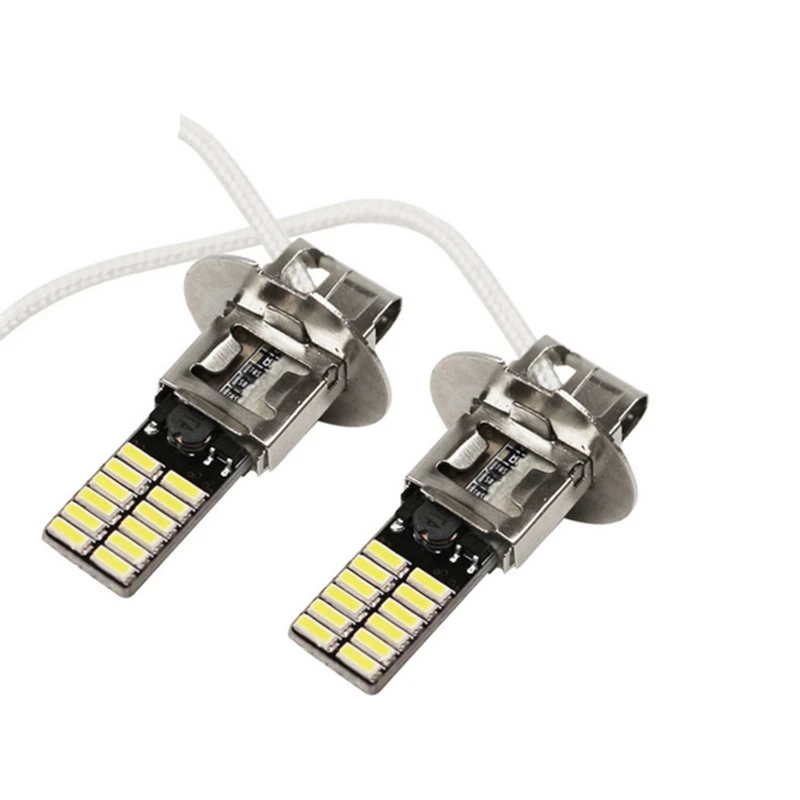 1 шт. Высокое качество алюминий H3 24LED 4014SMD Противотуманные фары светодиодные