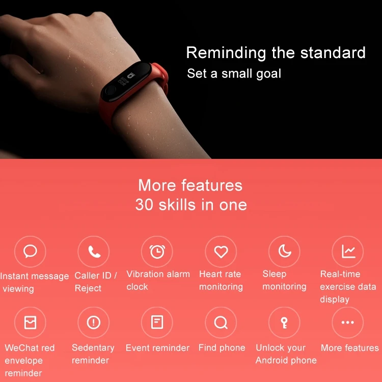 Оригинальный Смарт браслет Xiaomi Mi Band 3 фитнес сенсорный экран OLED сообщение пульс