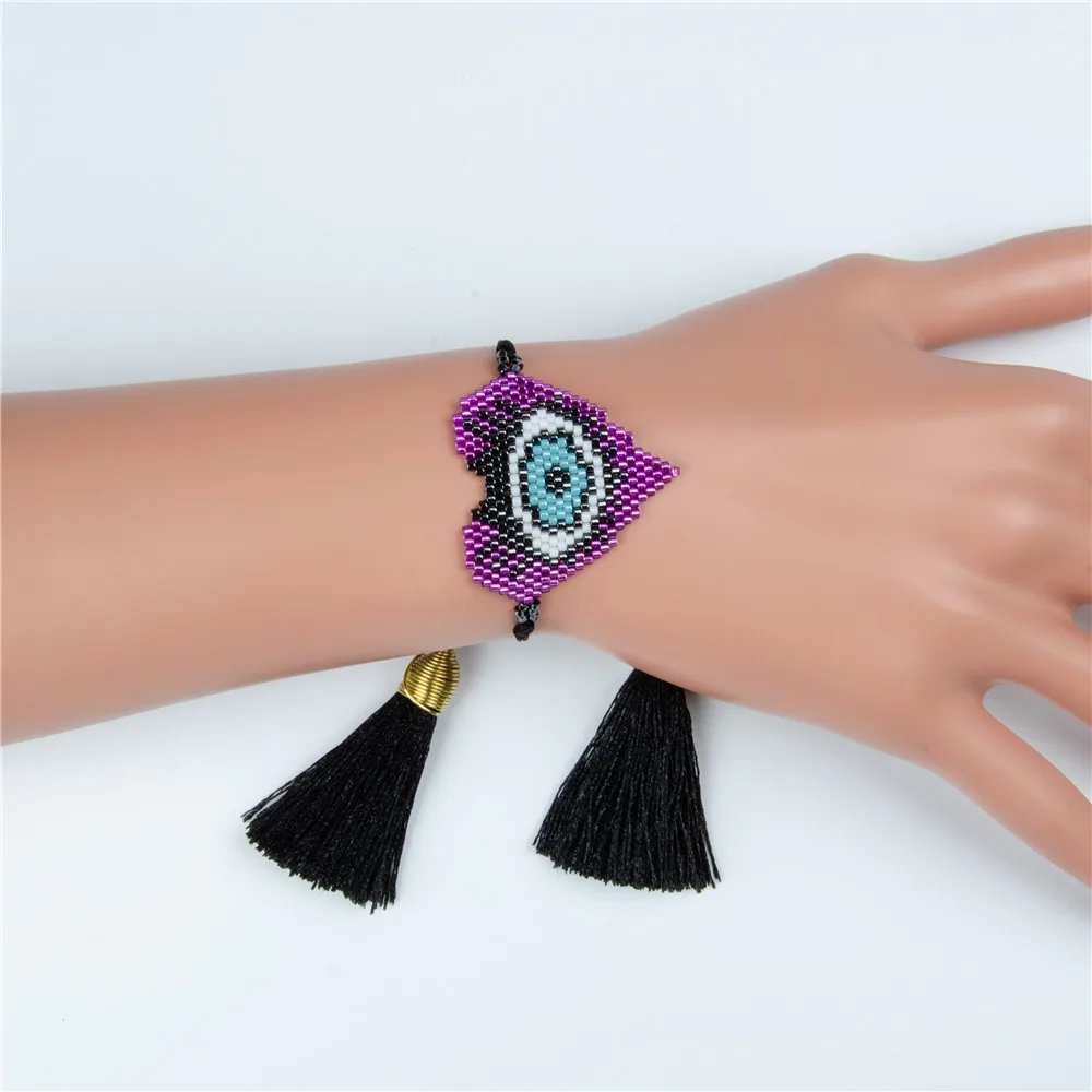 Go2boho MIYUKI браслет Турецкий Дурной глаз браслеты ювелирные изделия Красное золото сердце любовь браслеты для женщин Delica бусы Bileklik подарок