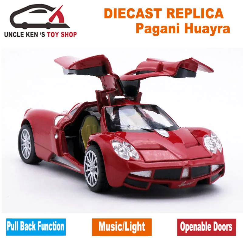 Красный Литая под давлением коллекция Pagani Huayra масштабная модель для мальчиков/детские металлические игрушки в подарок с открывающимися дверцами и функцией оттягивания - Цвет: Красный