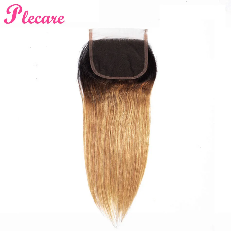 Plecare прямые 4*4 Кружева фронтальное закрытие 1 шт T1B 27 8 20 дюймов перуанские не Реми