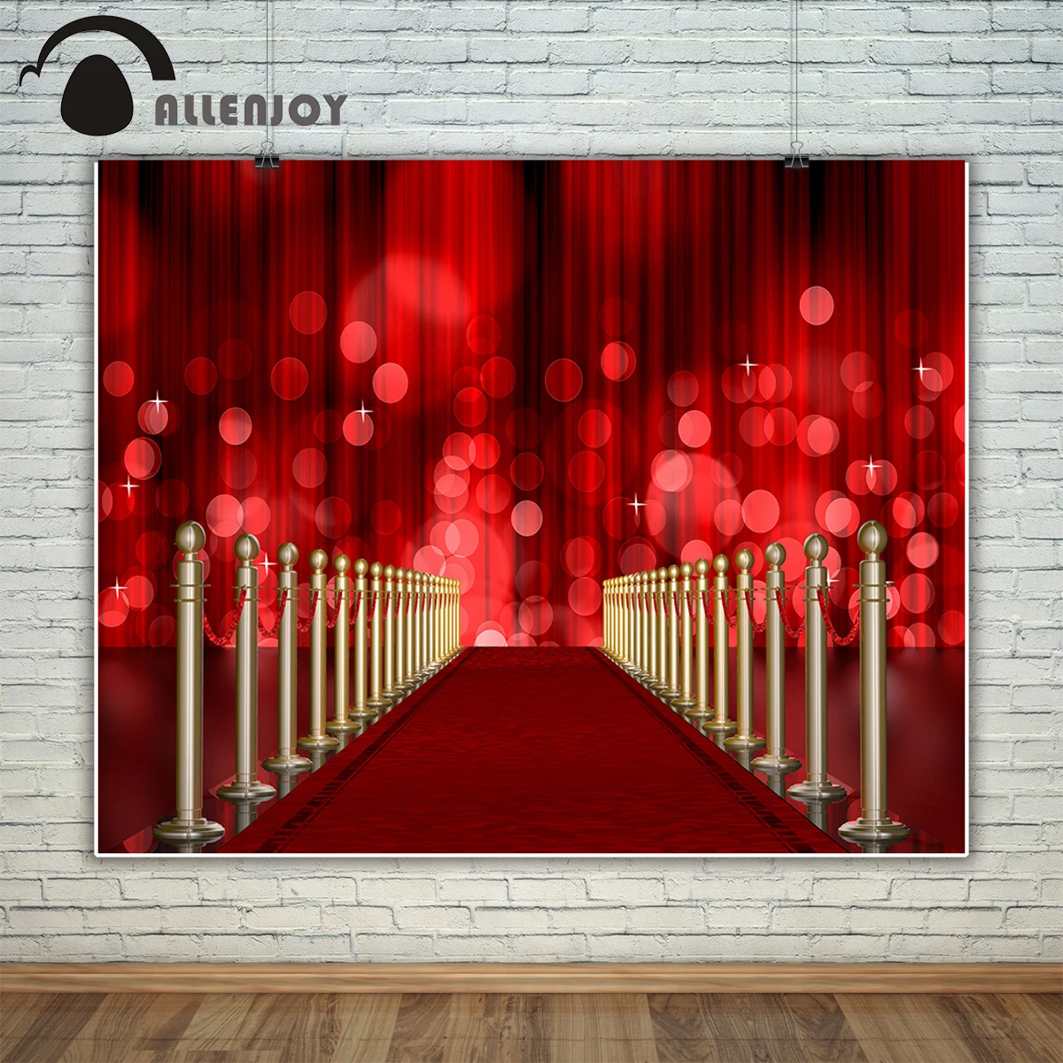 Фон для фотосъемки Allenjoy с изображением красной ковровой дорожки канатов