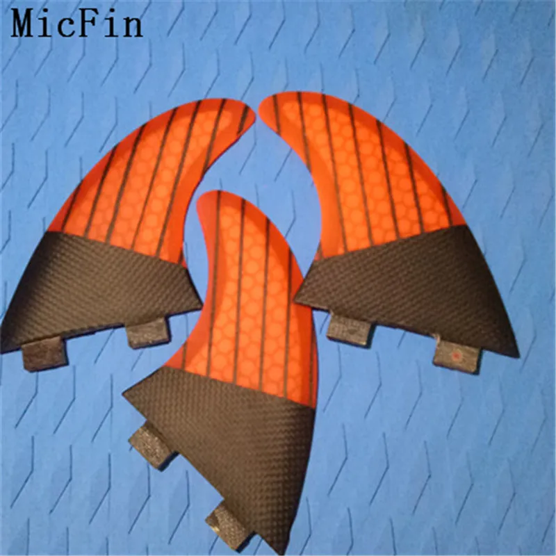 Micfin красные сотовые ребра стеклопластиковые плавники для серфинговой доски