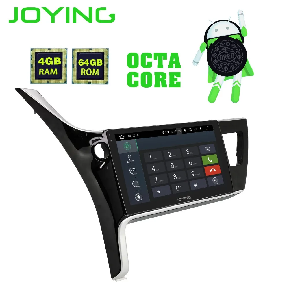 JOYING Новый Android 8 1 10 дюймов ips экран gps навигатор мультимедийный плеер Радио Стерео