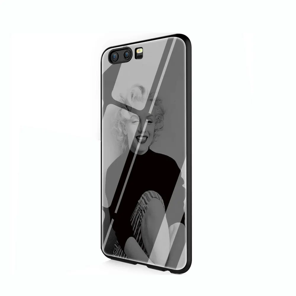 G6 Мэрилин Монро с кошкой прекрасный закаленное стекло чехол для huawei P10 P20 P30 mate 20 Honor 9 10 Lite Pro 7A 8X P Smart - Цвет: G6