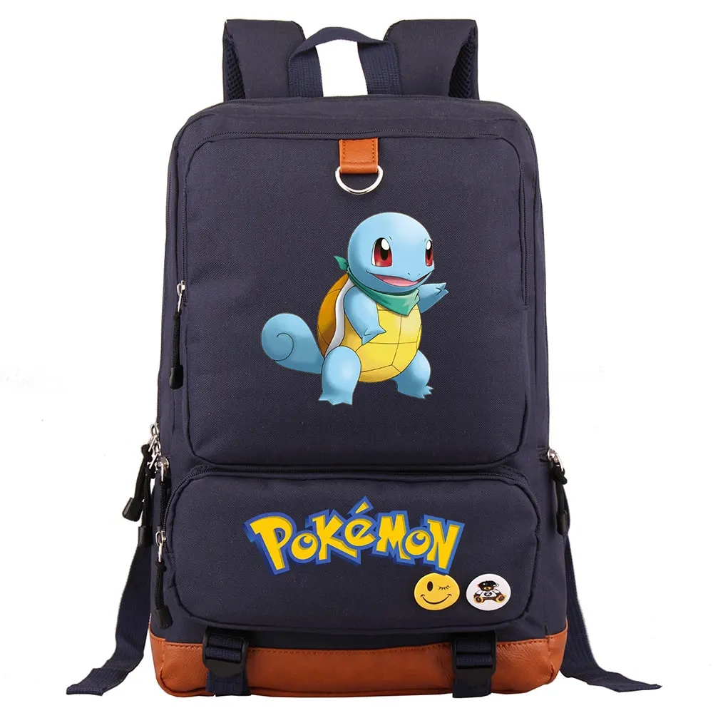 08 Аниме Сквиртл Пикачу Charmander Gengar мальчик девочка школьная сумка для женщин рюкзак для подростков школьные сумки холст для мужчин студенческий рюкзак - Цвет: 08