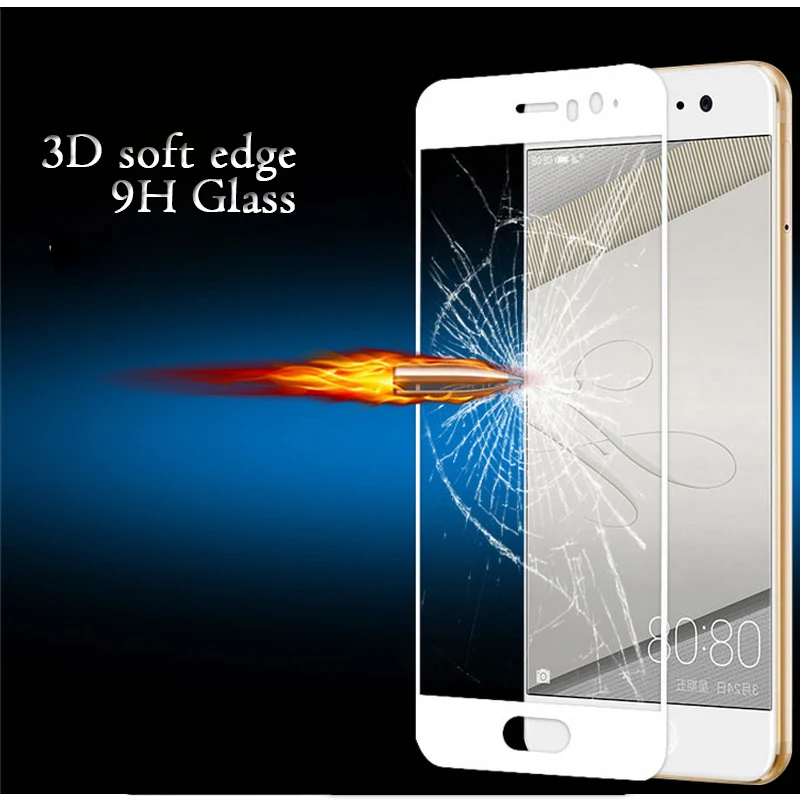 3D мягкий край Полное покрытие Закаленное стекло Защитная пленка для экрана Huawei