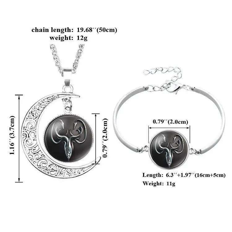 Новое ожерелье с головой волка из Игры престолов браслеты ювелирные наборы