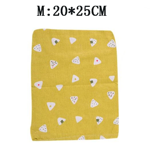 Yellow M ETya, хлопковые льняные сумки на шнурке для женщин, милые дорожные маленькие тканевые косметички, косметичка, косметичка, моющаяся сумка, органайзер с карманом - Цвет: Yellow M