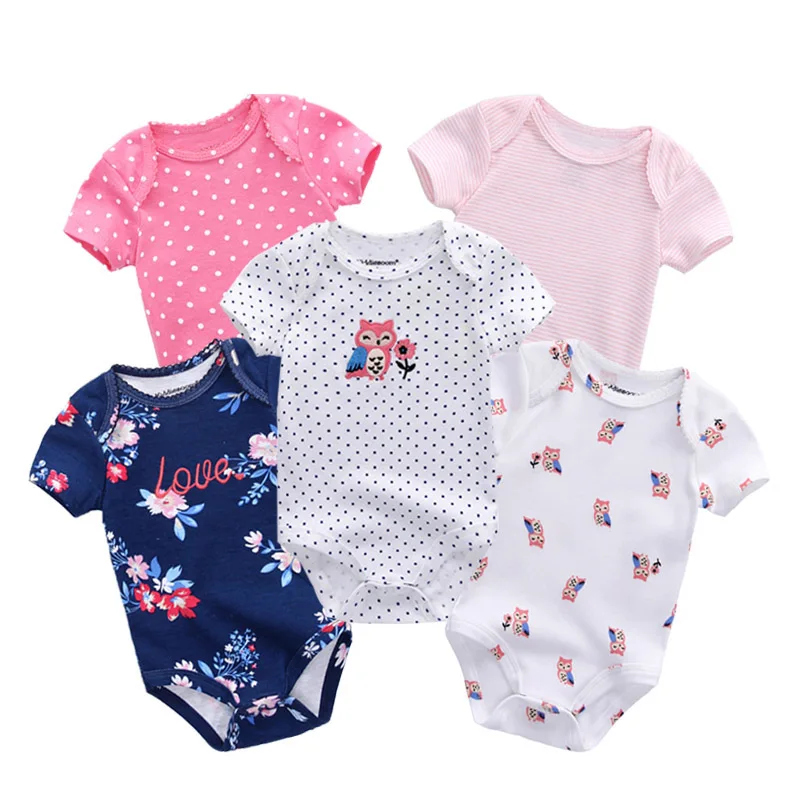 Baby Girl Clothes71 5 шт./лот комбинезон унисекс Одежда с единорогом для девочек одежда с короткими рукавами для маленьких девочек комбинезон для новорожденных - Цвет: Baby Girl Clothes71