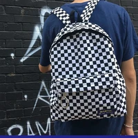 new trend hot sale backpack women men unisex lattice checkerboard teenager school bag couples shoulder back pack travel bag