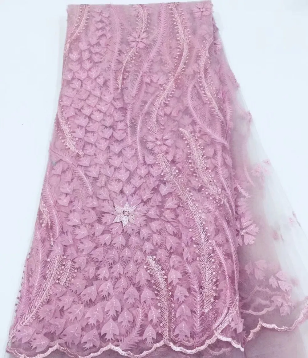 PWD1852001 Nigerian Lace Fabric with Embroidery French Tulle for party dress | Дом и сад