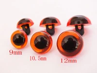 mixed size amber color plastic sew on eyes round pupils loop on back teddy bear doll 60pcs