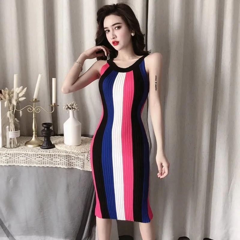 Gentillove модное цветное Полосатое платье с открытыми плечами женское сексуальное