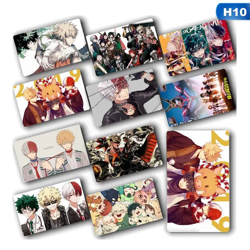 10 10 шт./партия Boku No Hero Academy/My Hero Academy версия новая аниме карточная наклейка игрушка для коллекции анимаций карточная наклейка - Цвет: 10