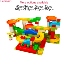 Max300pcs Marble Race лабиринт Шариковая дорожка строительные блоки