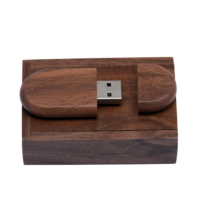 Walnut Joster Деревянный USB 2,0 с коробкой usb флэш-накопитель лазерная гравировка ручка привод 4 ГБ 8 ГБ 16 ГБ 32 ГБ 64 ГБ Флешка для фотосъемки - Цвет: Walnut