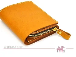 Маленький кожаный кошелек ручной работы с держателем для карт DIY