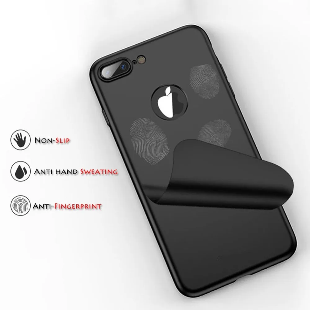 Phone Case 360 Full Protective For iPhone 8 7 Plus 6 6s 5 5S SE X 10 Cover XR Xs Max Cases With Glass |