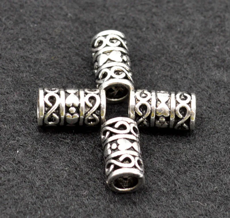 1 шт. античные серебряные бусины викинга с узором в виде сердца для браслетов
