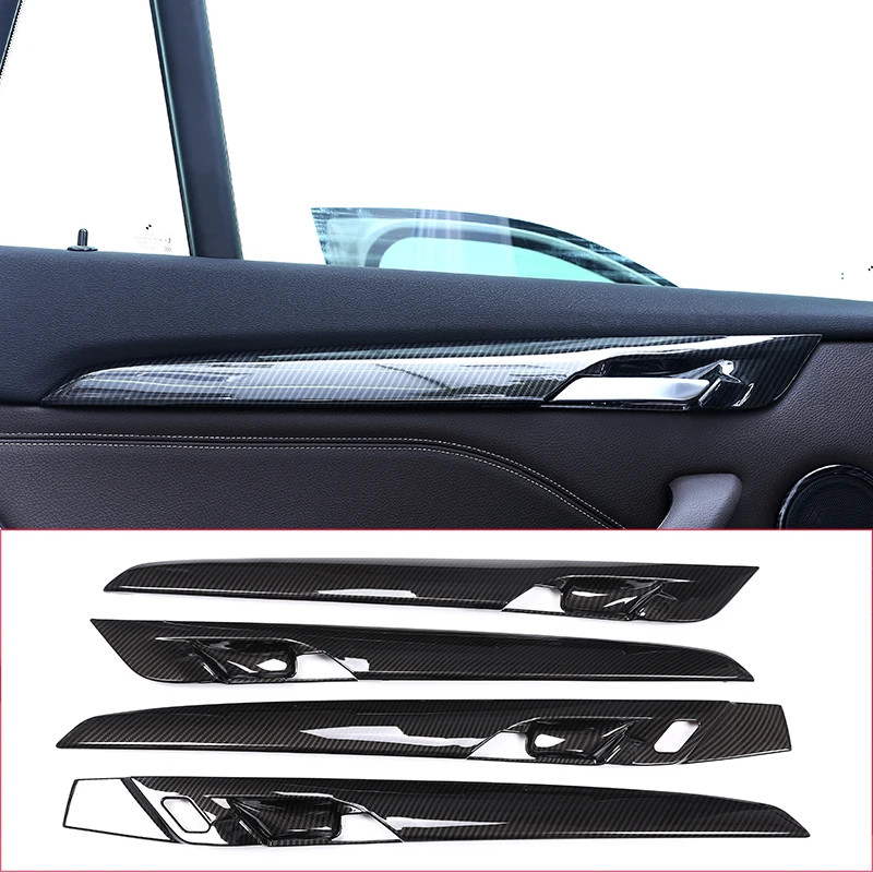 

4 шт. углеродное волокно для BMW New X1 F48 2016-2018 ABS пластиковые декоративные полосы для внутренней двери Накладка для BMW X2 F47 2018