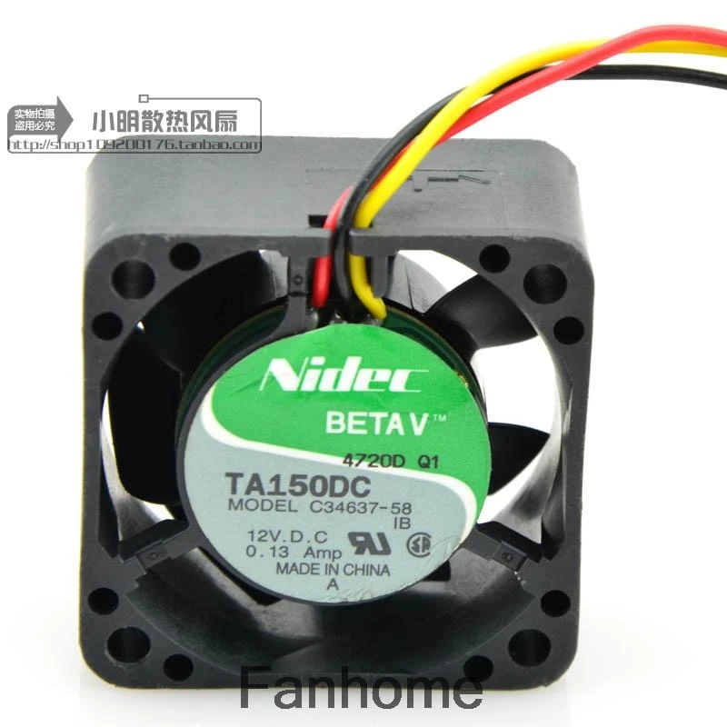 Для Nidec 4020 C34637 58 12V 0.13A двухшариковый охлаждающий вентилятор CPU серверное