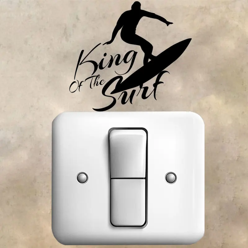 YJZT Wall Stickers King of the Surf Water Sports Extreme Mural Vinyl Decal 8SS2220 | Дом и сад