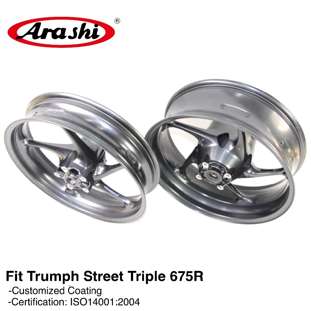 Arashi 1 комплект переднее заднее колесо обод для Triumph Street Triple 675R 675 R 2013- мотоциклетные диски 2013