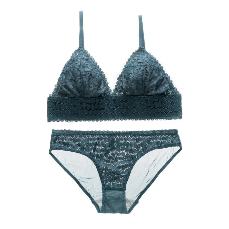 Комплект нижнего белья пуш ап Lcae сексуальные кружевные трусики комплект